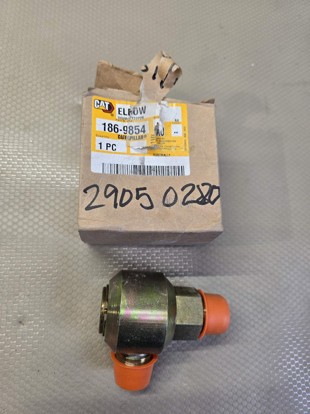 New Caterpillar 186-9854 Hydraulic Swivel Elbow Fitting CAT