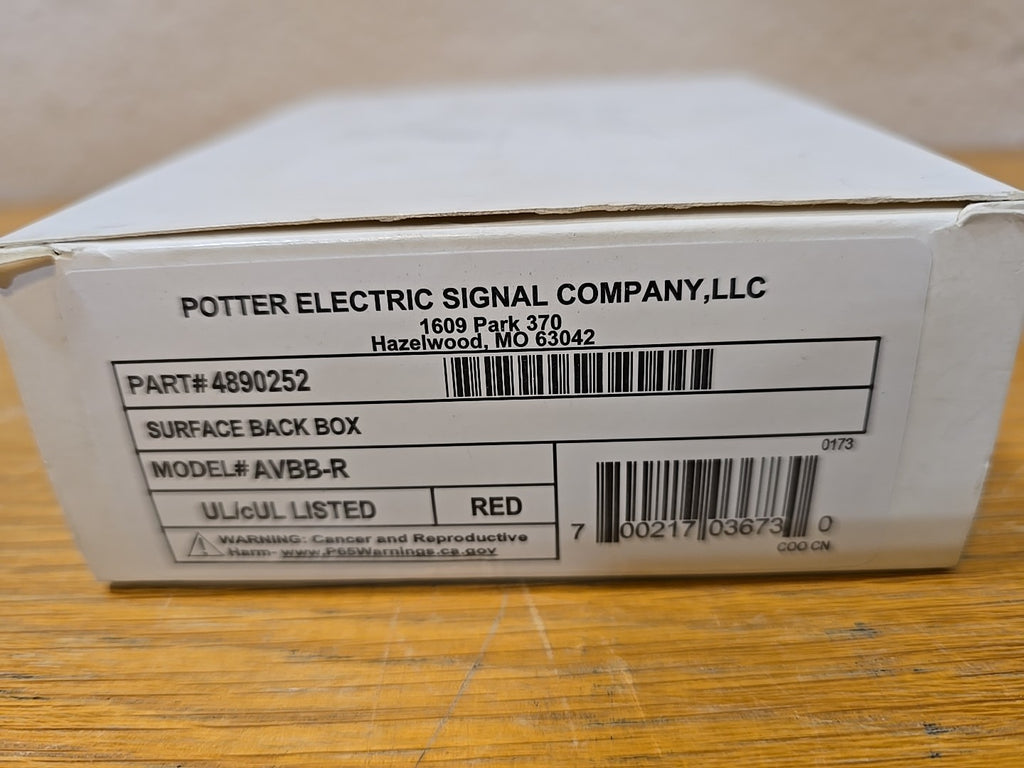 NEW Potter 4890252 Outdoor Weather Proof Enclosure Red For Fire Alarm Sealed