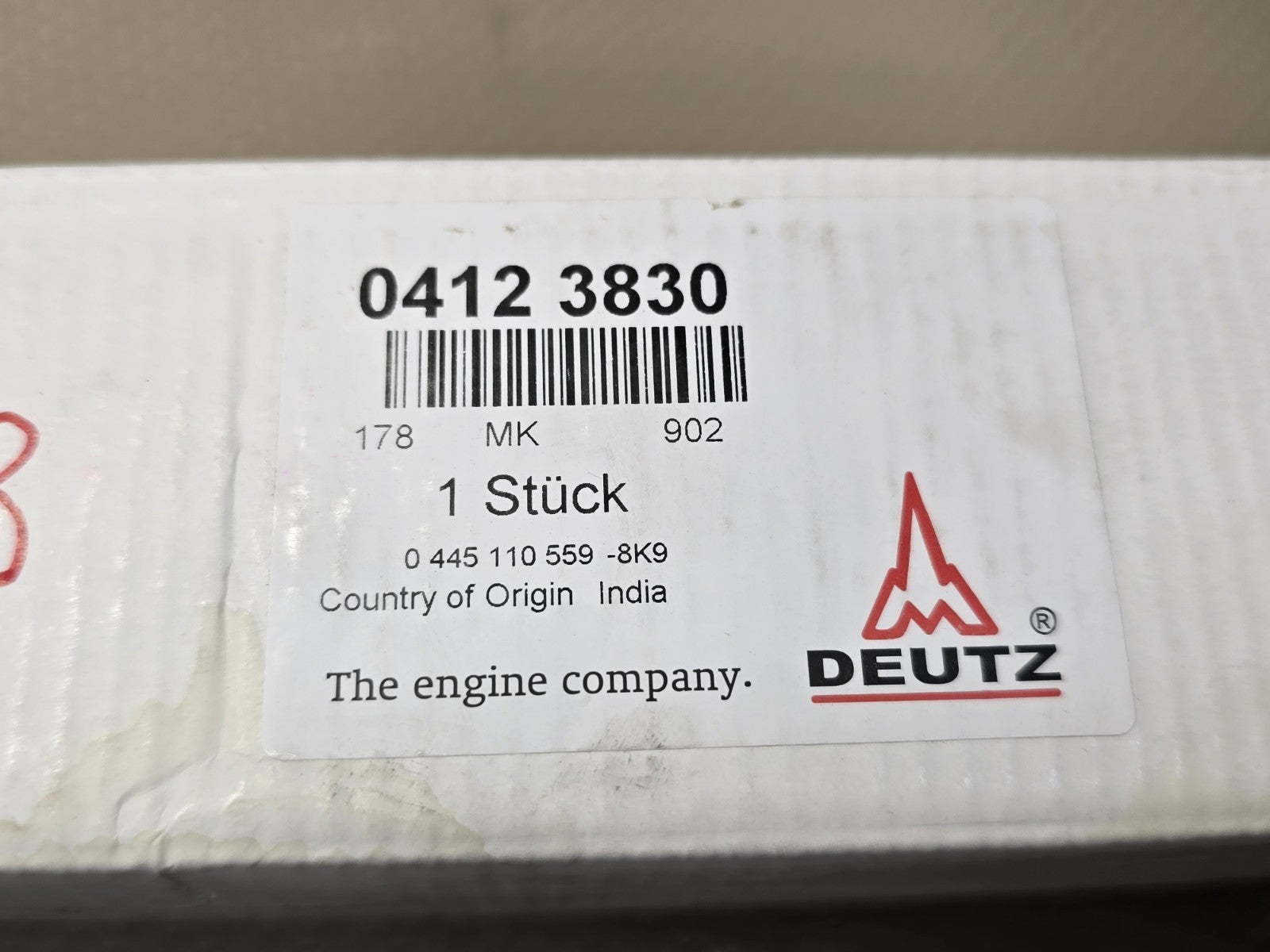 Deutz OEM TD 3.6L L4 Fuel Injector 04123830 0445110559 A81PB0A GENUINE OEM BOSCH