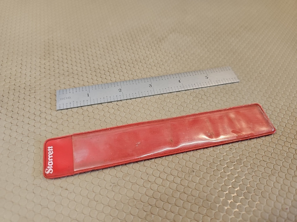 STARRETT No. C606R-12 12” Long Spring-Tempered Steel Rule w/Inch Grad. USA!
