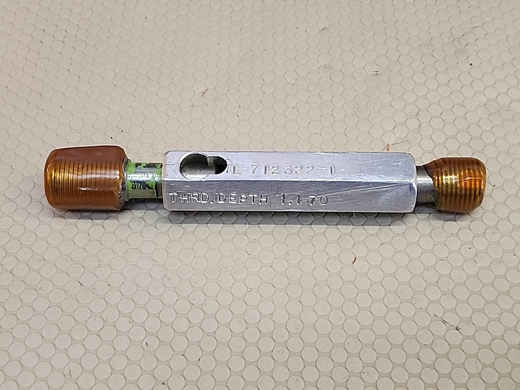 HELI-COIL 1/2-20-STI 3B PLUG GAGE .5325 GO/.5357 NO GO THREAD DEPTH 1.170