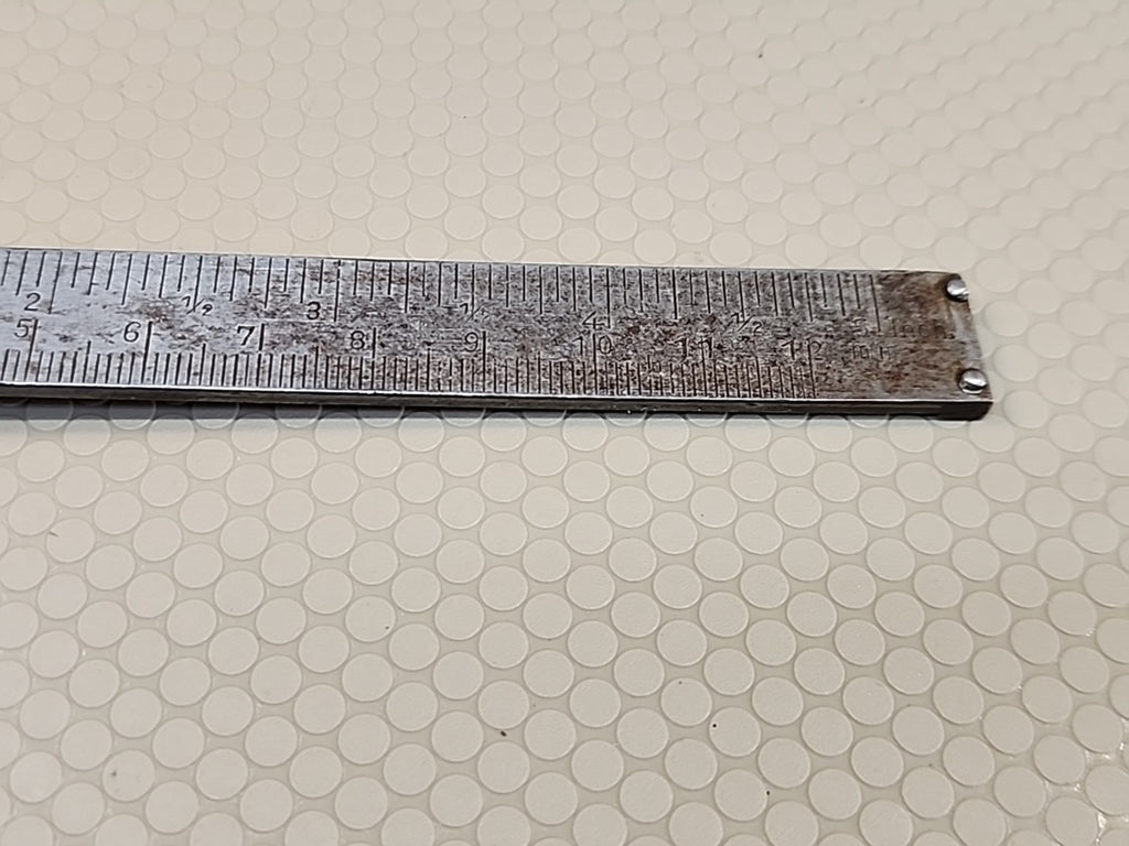 VINTAGE STAINLESS RULER CALIPER UNBRANDED 5 INCH