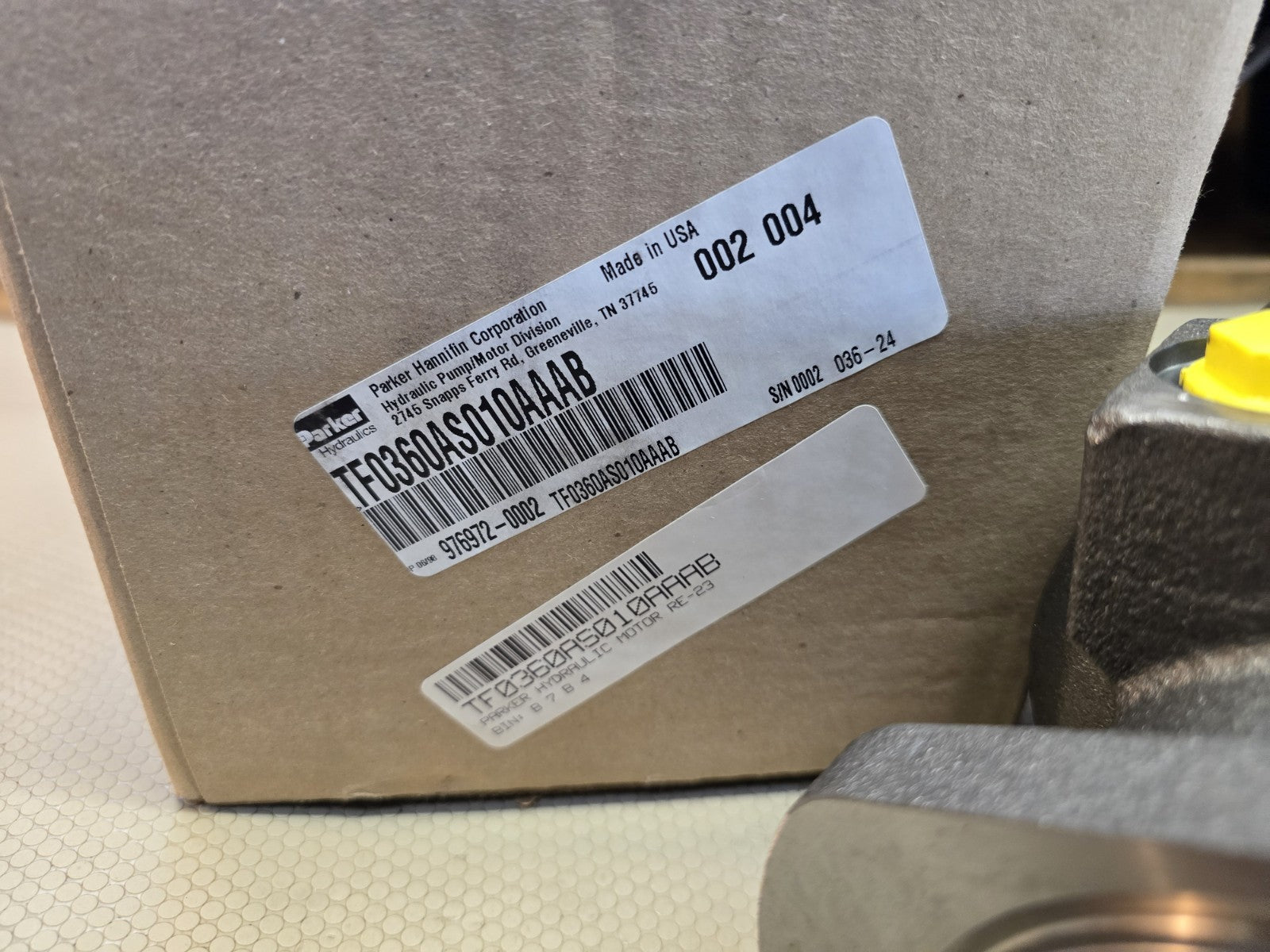 NEW TF0360AS010AAAB PARKER HYDRAULIC MOTOR TF SERIES TORQMOTOR 1" KEY 2 BOLT SAE