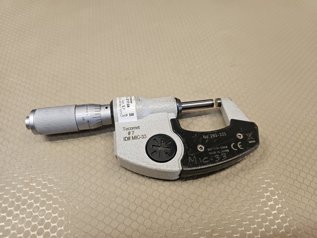 Mitutoyo 293-355 0-1" Digimatic Micrometer Digital OD