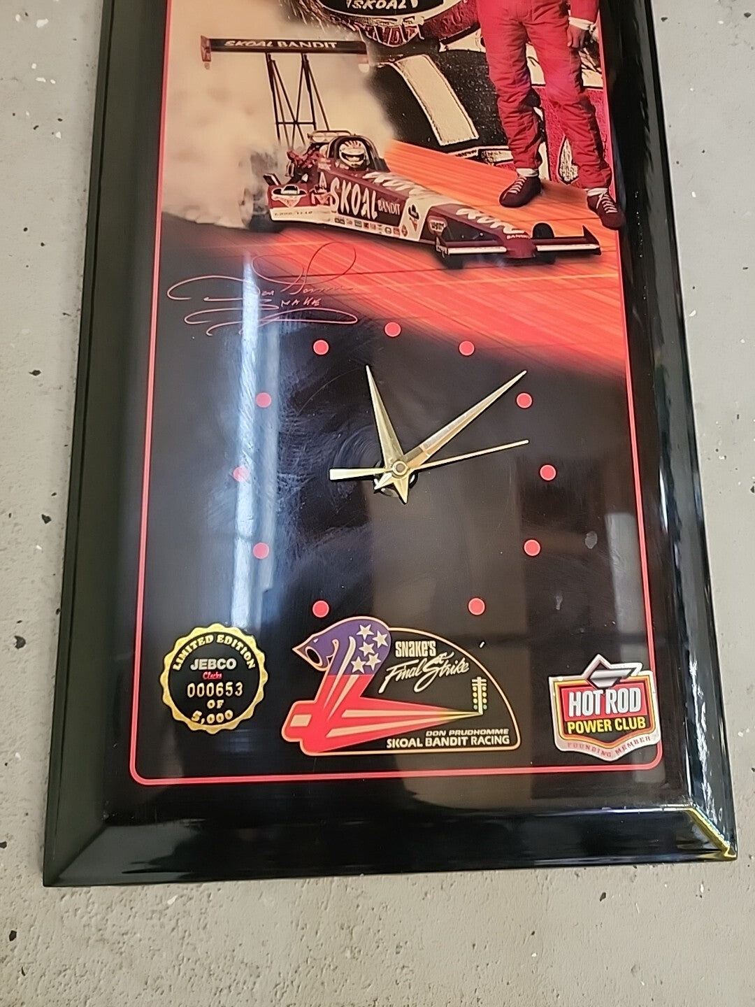 SUPER RARE Limited Edition Skoal Bandit Racing Wall Clock Don Pudhomme NASCAR