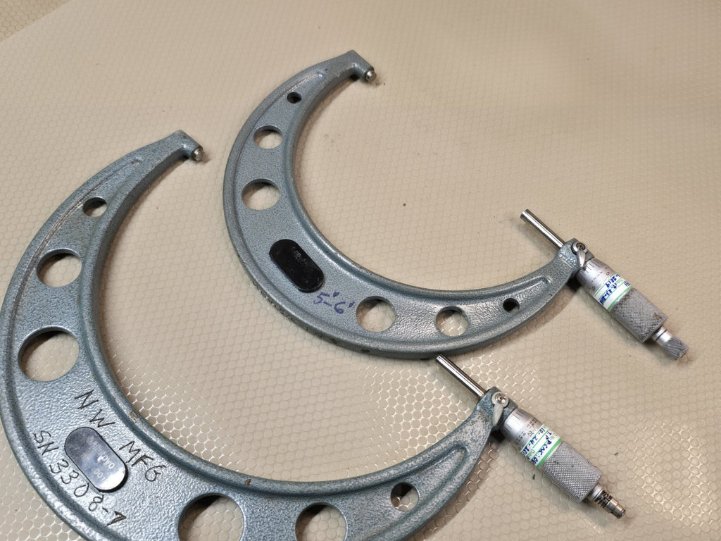 Mitutoyo 5-11" 4 Piece Outside Micrometer Set - Large Sizes 103-908-40 