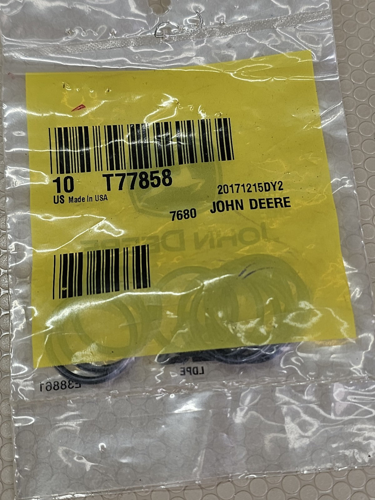 John Deere T77858 Original Equipment O-Ring Seal New