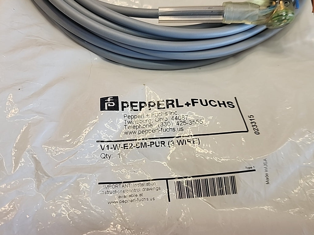 PEPPERL+FUCHS V1-W-E2-5M-PUR CONNECTOR CABLE 23315  