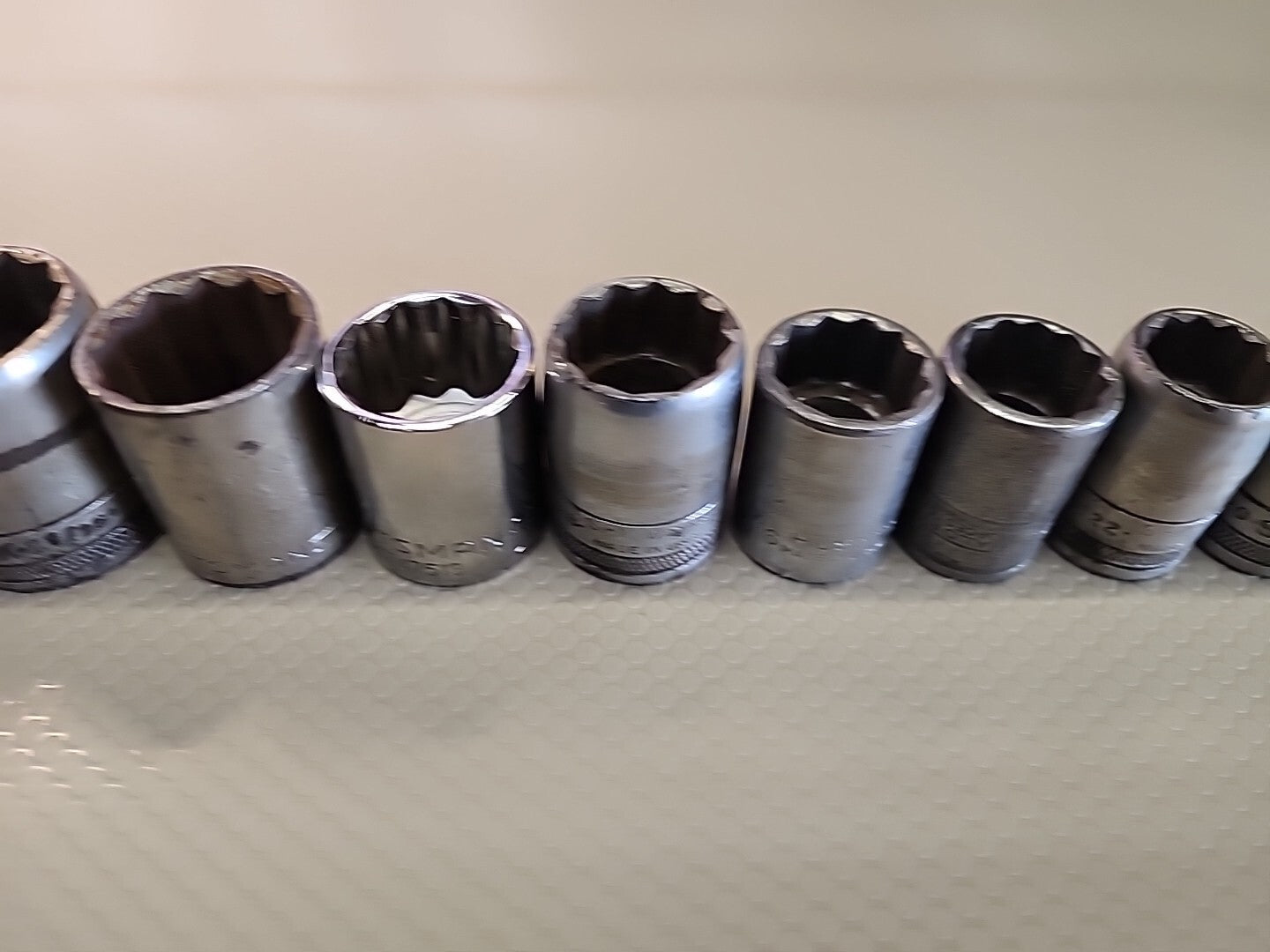S-K/ OTHER 1/2" DRIVE 12PT SAE SHALLOW 12PC SOCKET SET Large Sizes