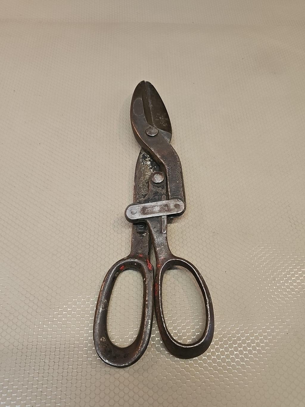 Bartlett Mfg Co Detroit Mich 14” Shears  1401 Compound Levered Metal Snips Vtg.