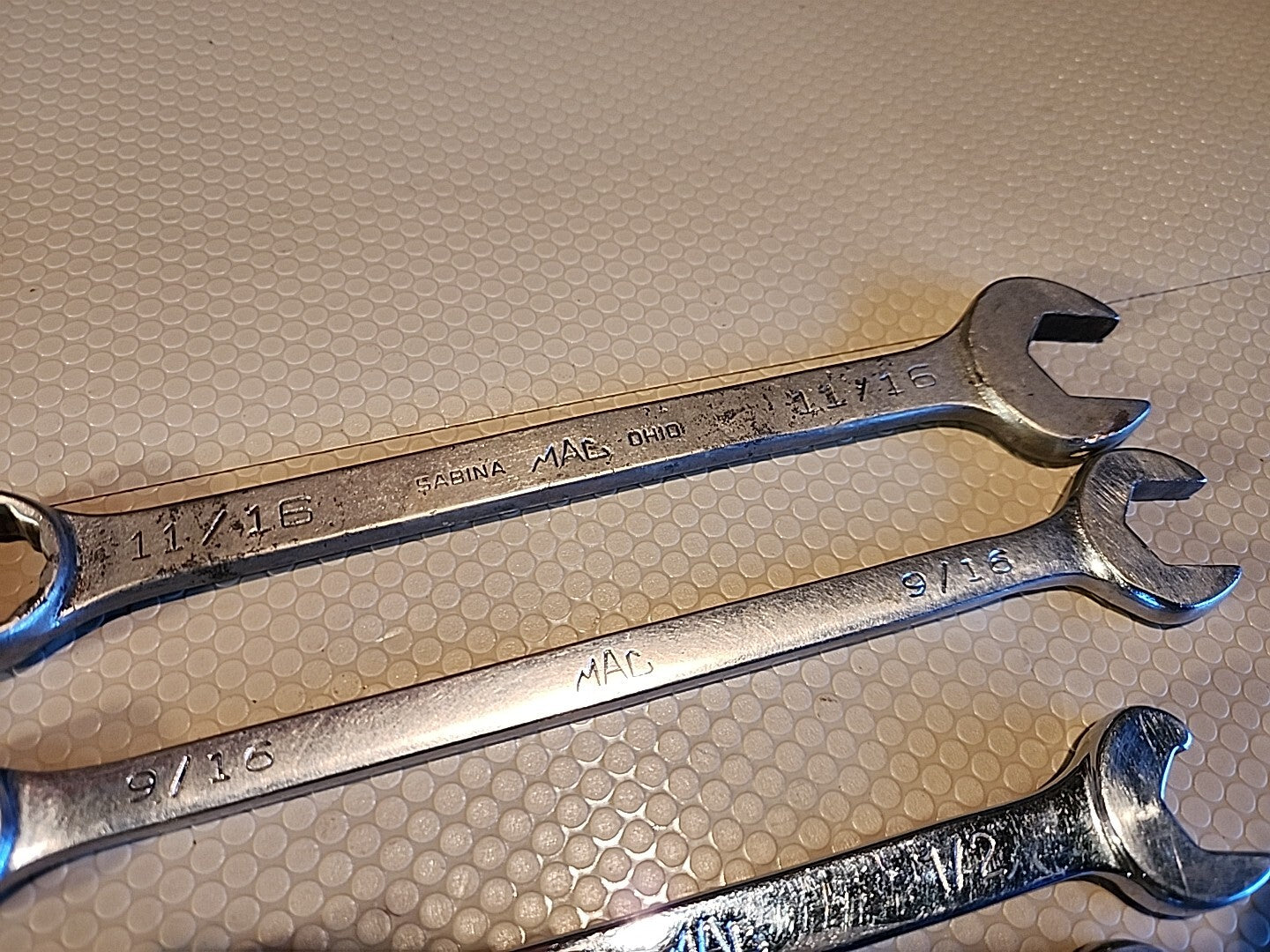 MAC TOOLS 5 PIECE SAE Combination + Flare DOUBLE END LINE WRENCHES Standard 
