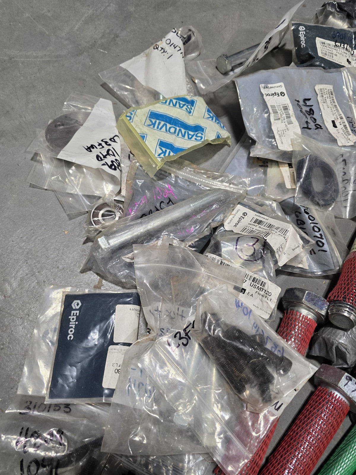 Large 500+ Pc Lot Of Epiroc /Sandvik/ Other Parts & Mining Hardware All New OEM