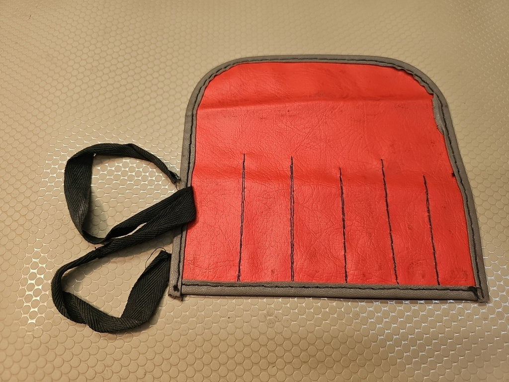 SNAP ON C-65D RED WRENCH  BAG POUCH ROLL 6 POCKETS *VINTAGE & MINT*
