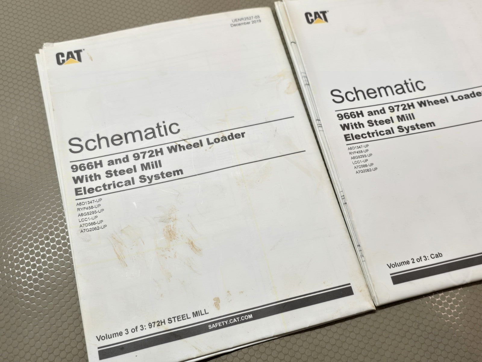 CAT 966H 972H Wheel Loader HYDRAULIC System Schematic Manual service *3pc Set*