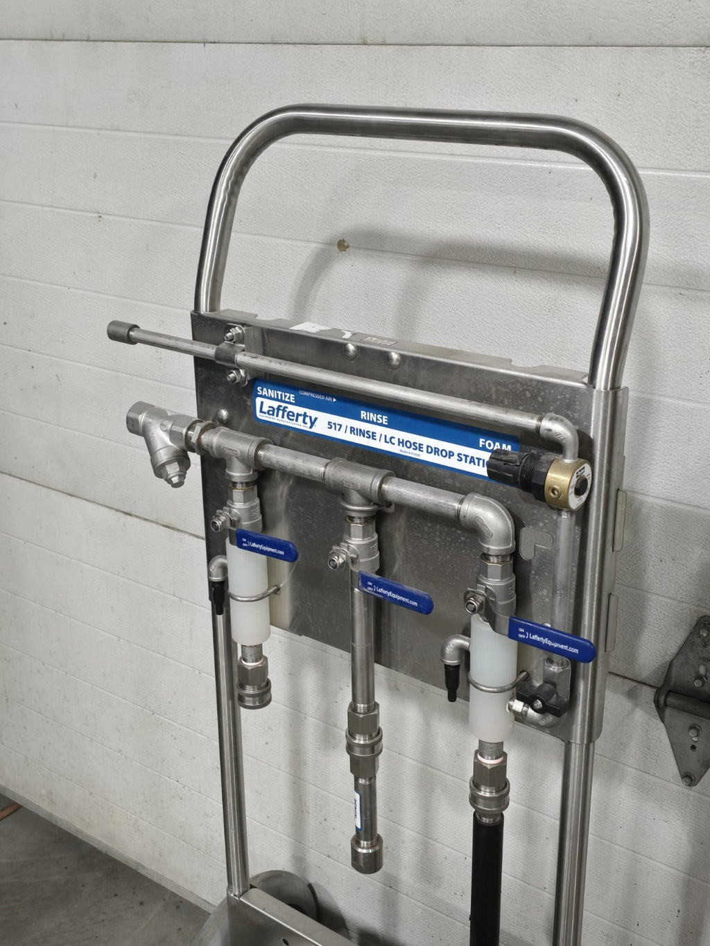 Lafferty Portable 517 Sanitize/Rinse/LC Foam Hose Drop Station 915828 Cart