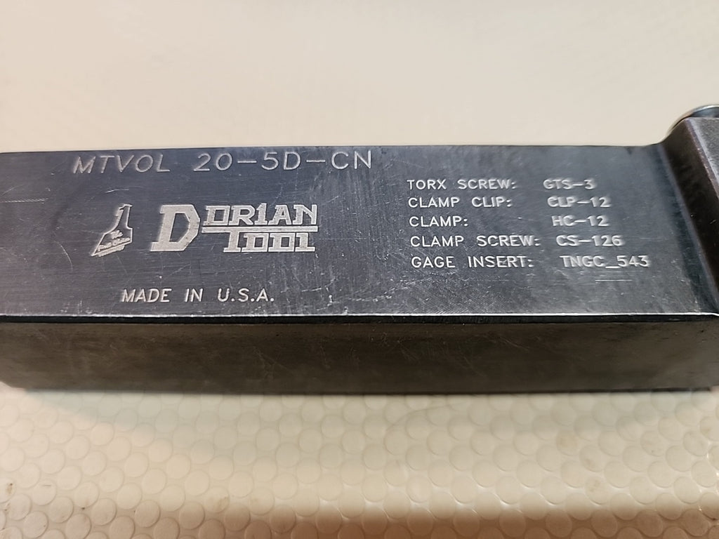 Dorian Tool MTVOL-20-5D-CN Lathe Tool Holder Indexable Tool Holder  Square USA