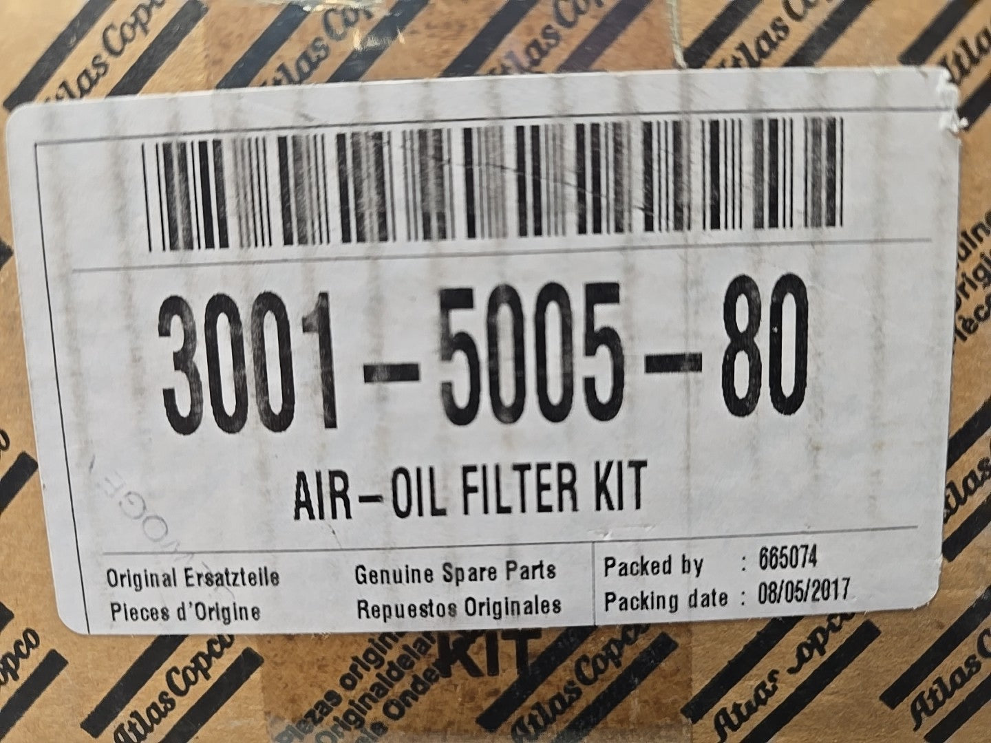 OEM Atlas Copco 3001-5005-80 Air-Oil Filter Kit