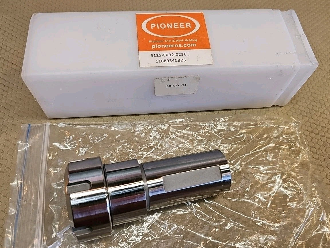 NEW! Pioneer 1-1/4" Shank ER 32 x 2.36" CNC Lathe Coolant Collet Chuck Extension