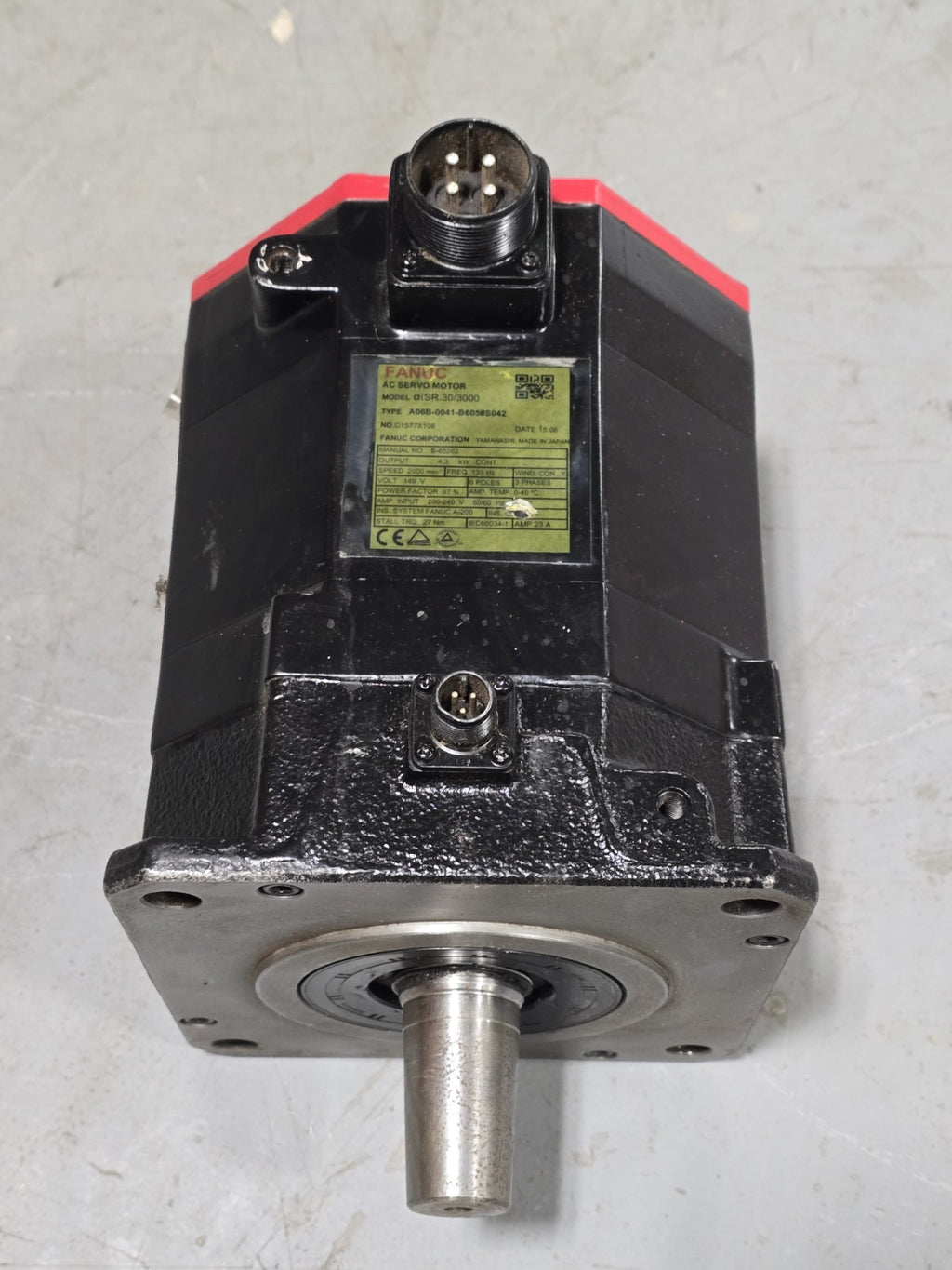 FANUC A06B-0041-B605 S042 AC SERVO MOTOR, 2000 RPM, #617146G 