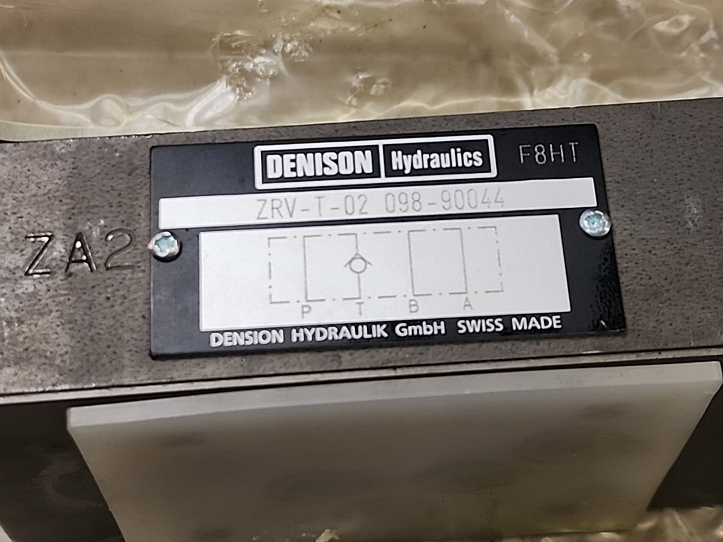 Denison Hydraulics Hydraulic Flow Control Valve ZRV-T-02 098-900440 Check Valve