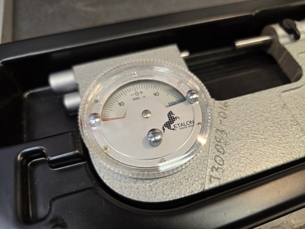 ETALON DIAL INDICATING MICROMETER 1-2" WITH CASE .0001" *GREAT CONDITION*