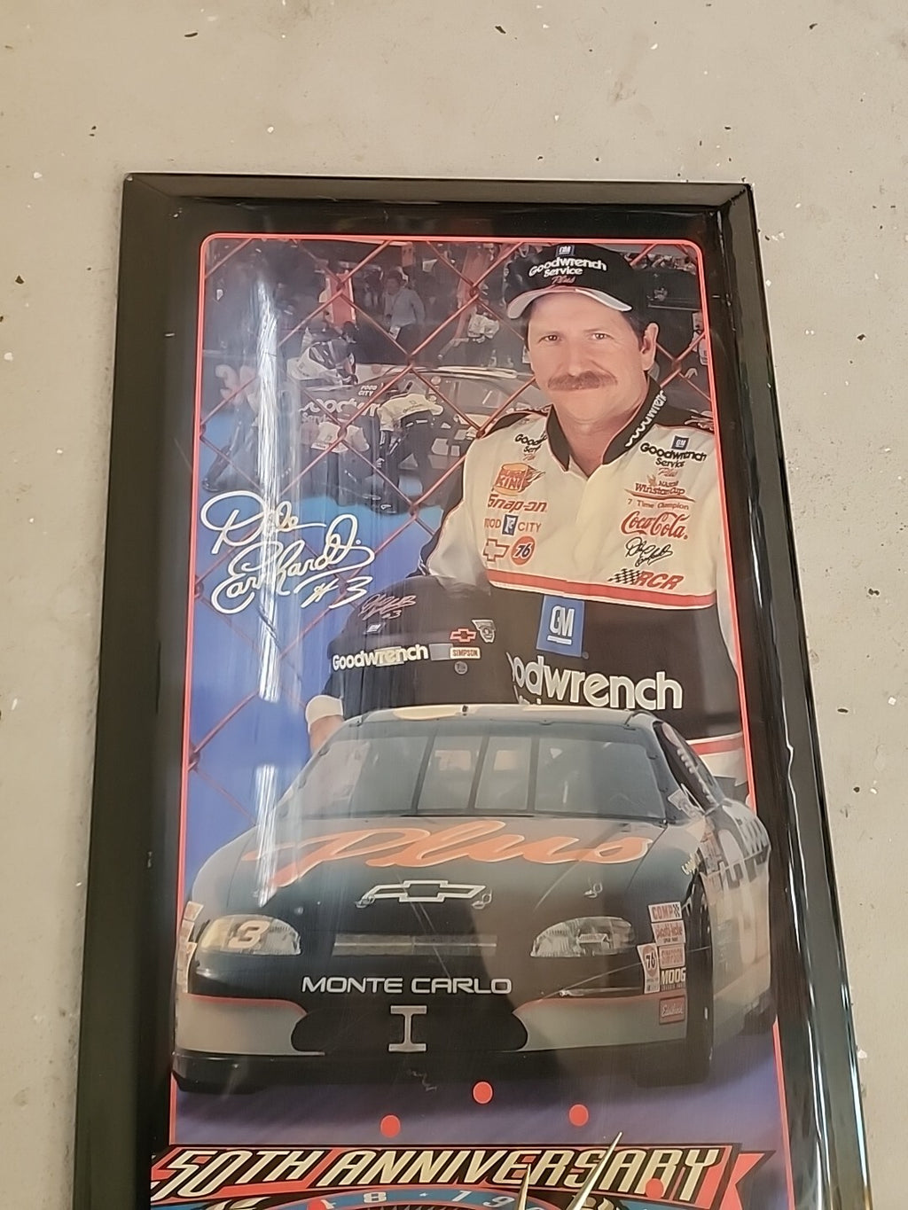VTG Dale Earnhardt Nascar 50th Anniversary Limited Edition Jebco Clock 23” READ 