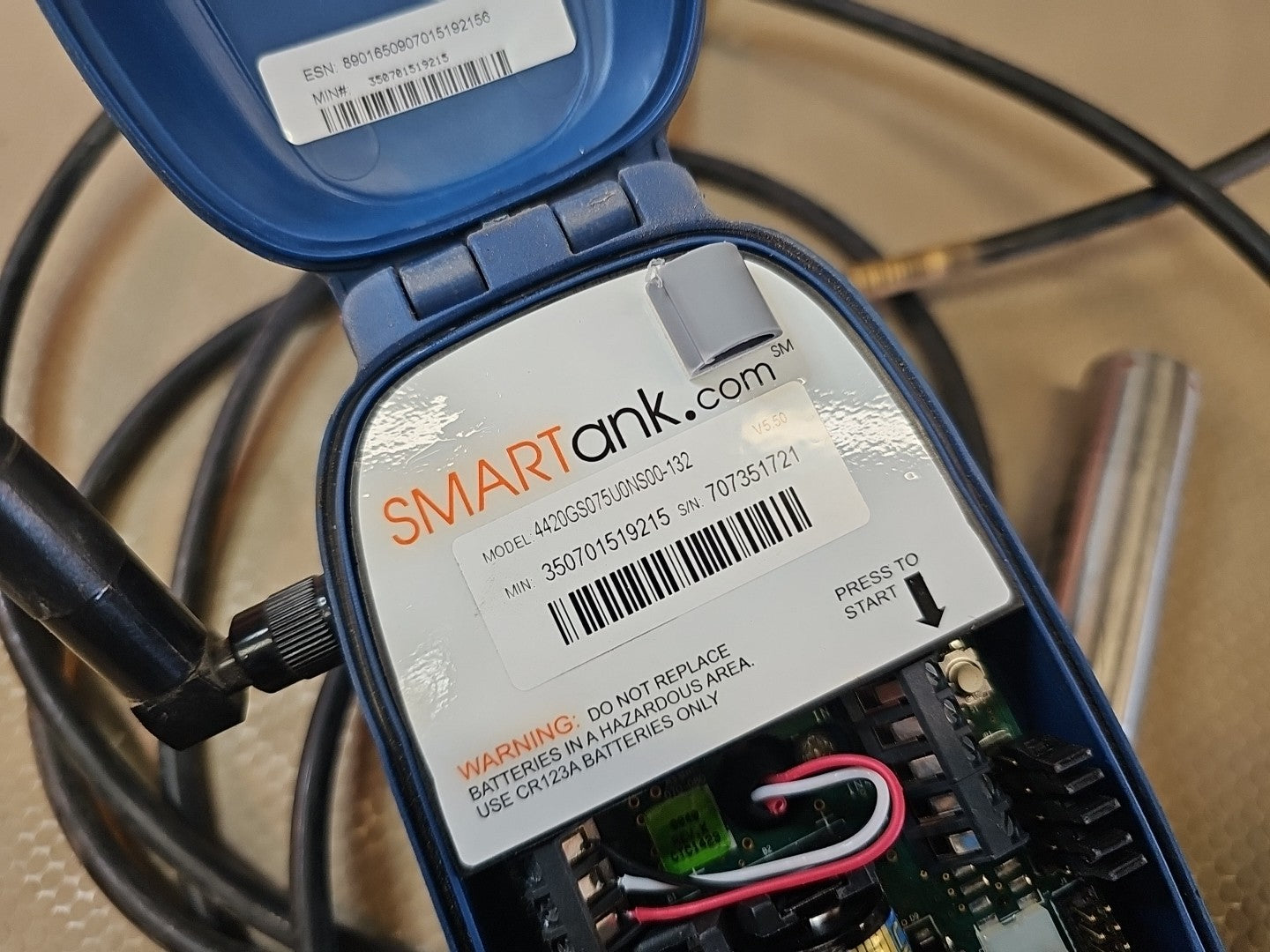 Smartank 4420GS075U0NS00-132 Wireless Tank Level Monitor V5.50