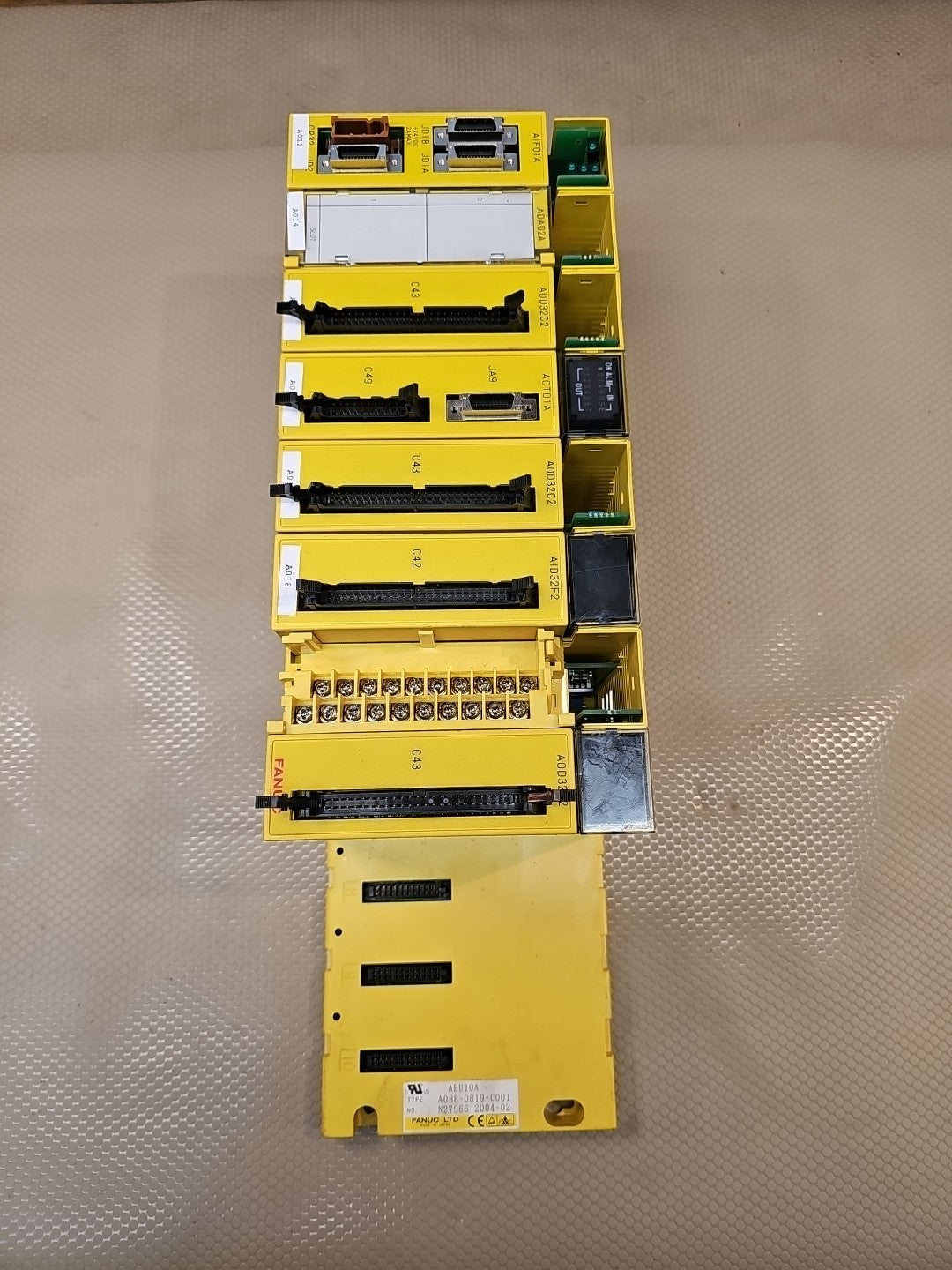FANUC I/O Module Bundle - AIF01A, ACT01A, AID32F2, A0D32D2, ABU10A
