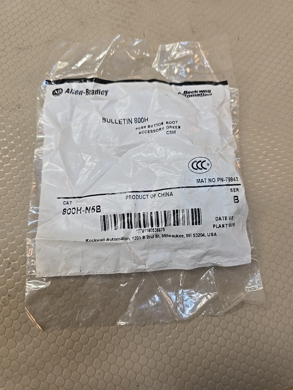 Allen Bradley 800H-N5B Protective Boot New USA Stock