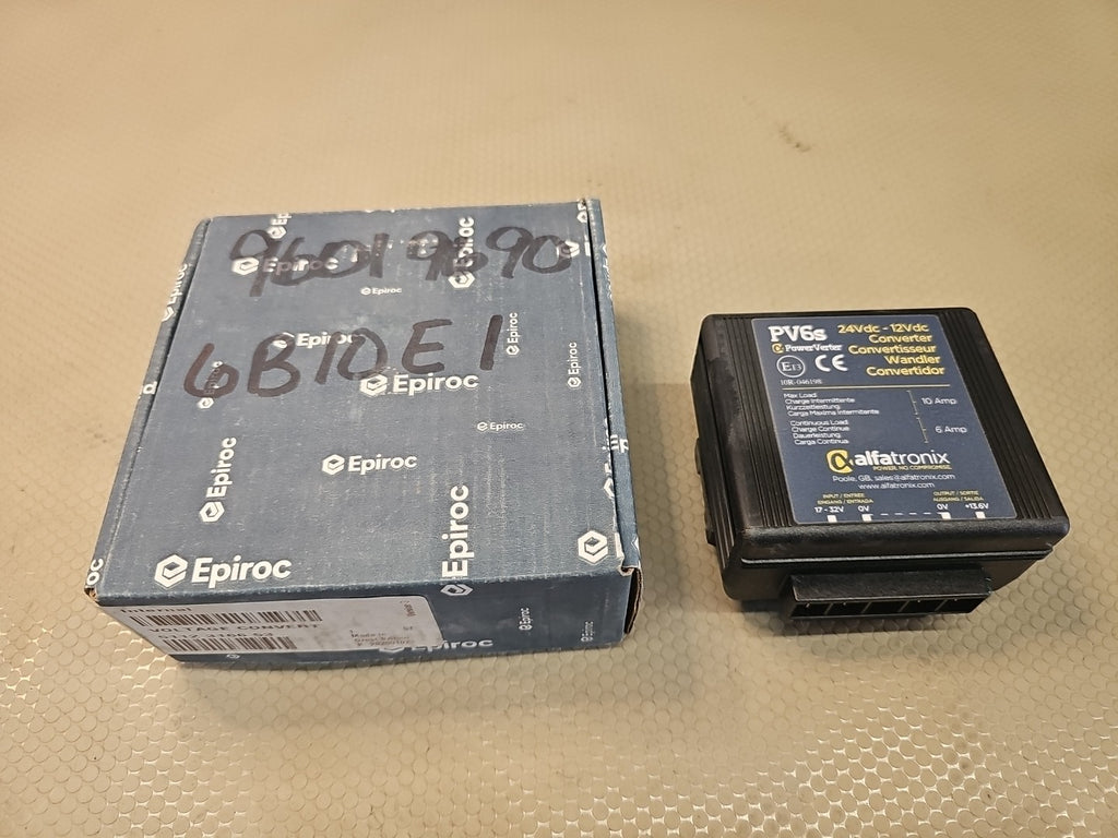Alfatronix PV6s PowerVerter 24 - 12VDC 6/10 Amp  Converter.  Epiroc 5112 3166 53