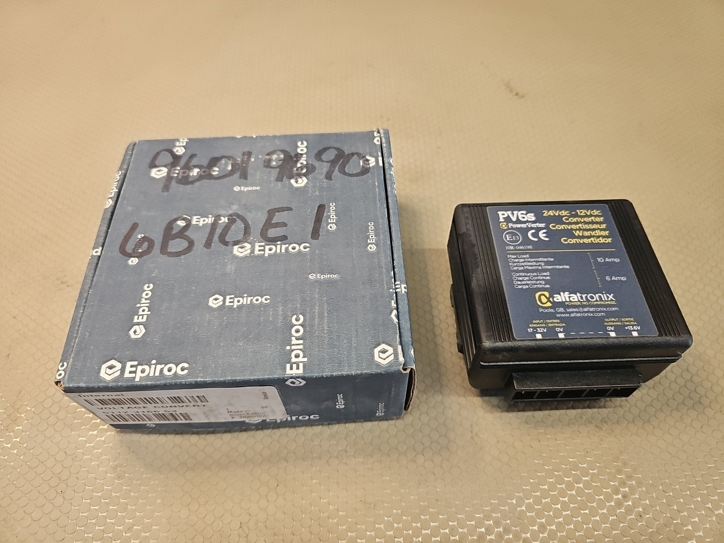 Alfatronix PV6s PowerVerter 24 - 12VDC 6/10 Amp  Converter.  Epiroc 5112 3166 53