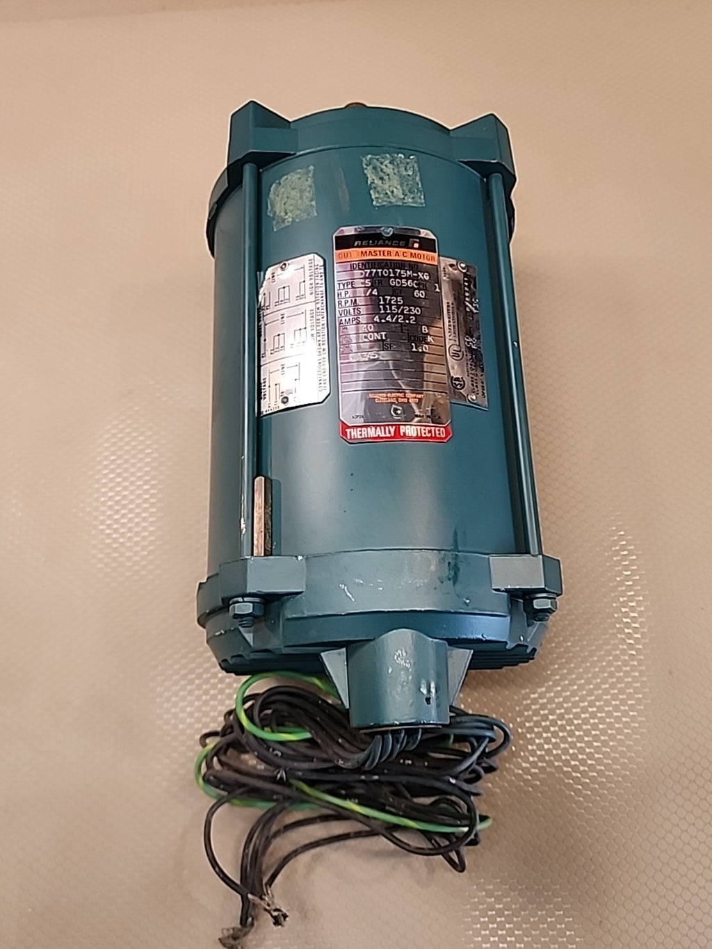 NEW Reliance Electric Duty Master AC Motor  1/4 HP 115-230 Volts  1725 RPM 60 Hz