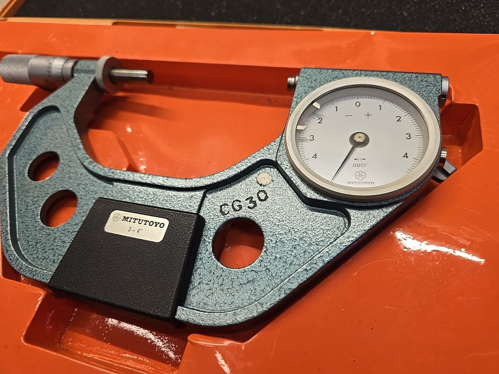 Mitutoyo 510-134 Indicating Micrometer 3-4" Range .0001" *MINTY* $1400 MSRP