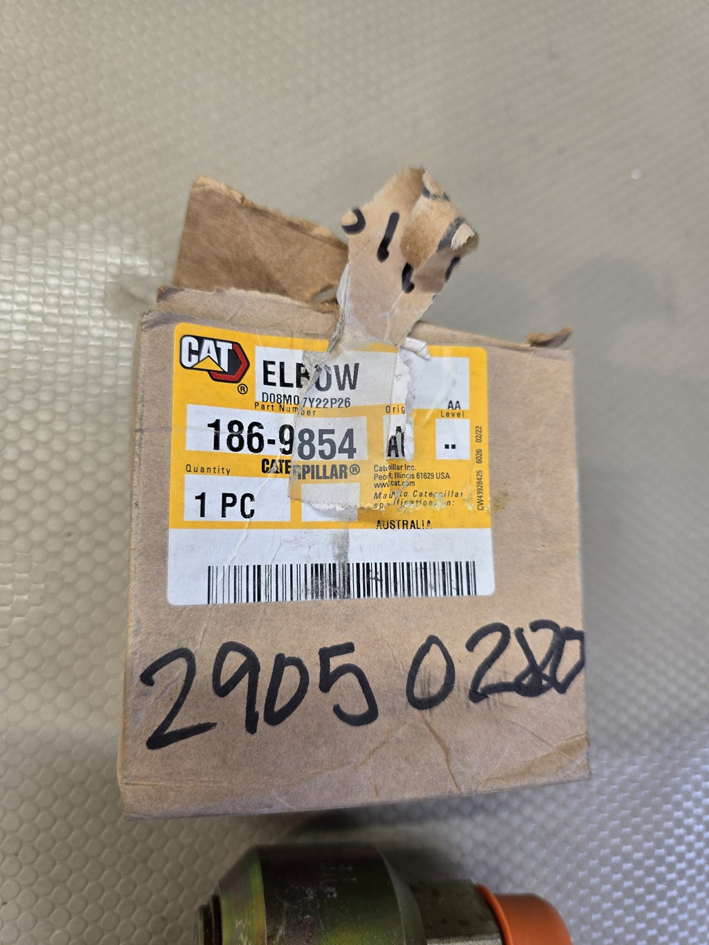 New Caterpillar 186-9854 Hydraulic Swivel Elbow Fitting CAT