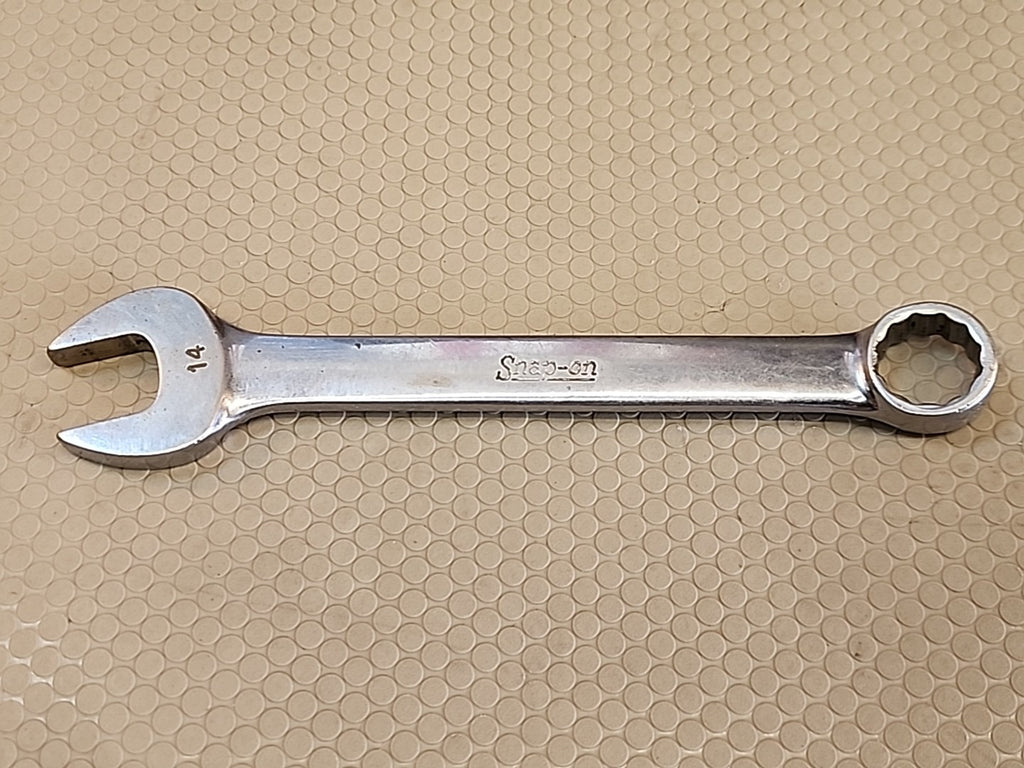 Snap-On OEXM14 14 mm 12-Point Metric Flank Drive Short Combination Wrench