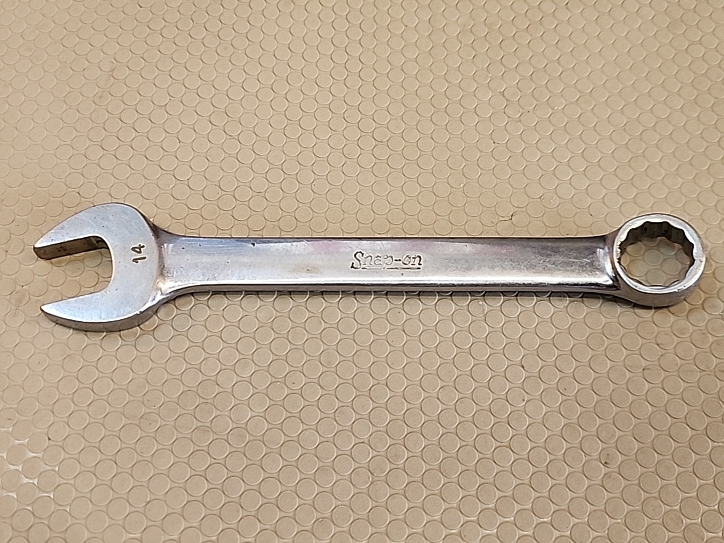 Snap-On OEXM14 14 mm 12-Point Metric Flank Drive Short Combination Wrench