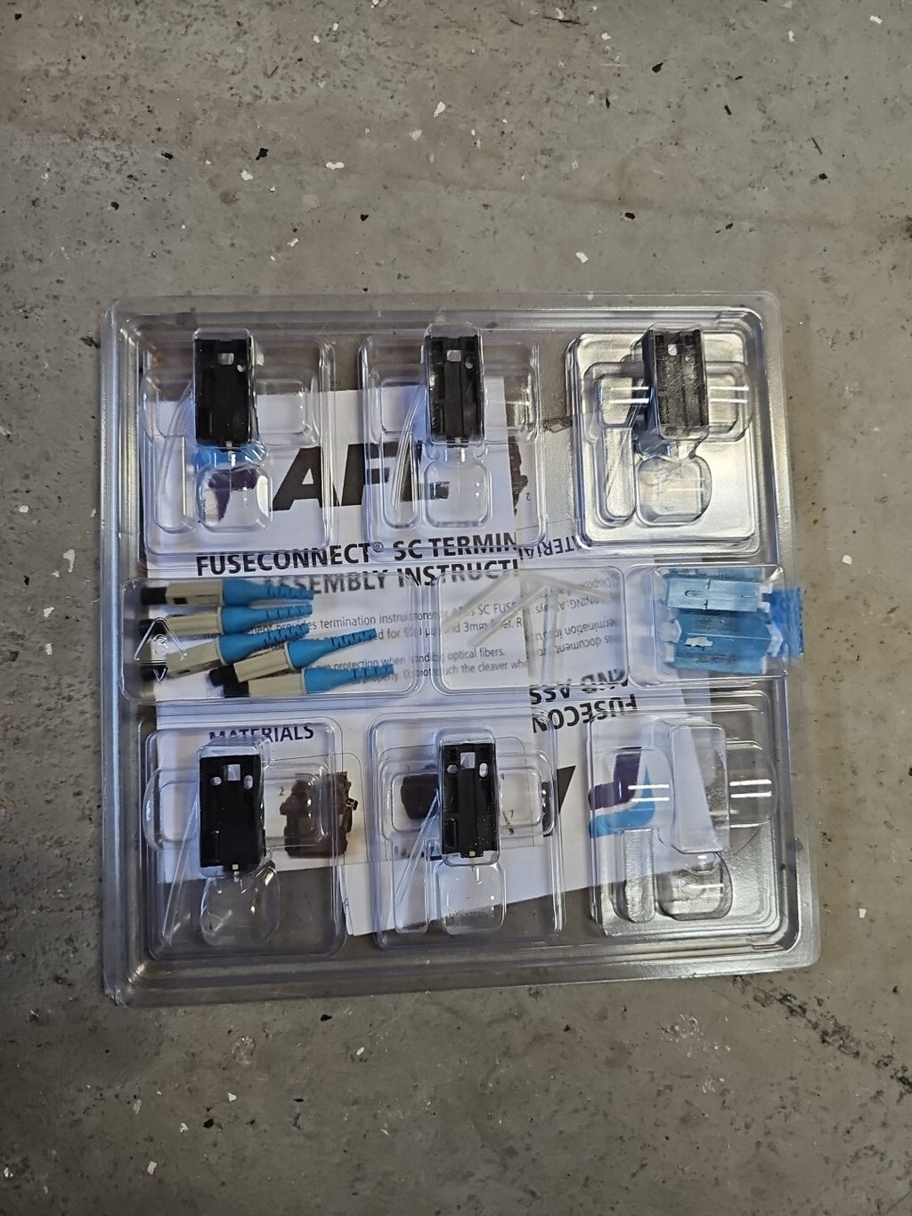 AFL FuseConnect Fiber Optic Connector, 5 of 6-Pack FUSE-SC9SMU-6 Sealed