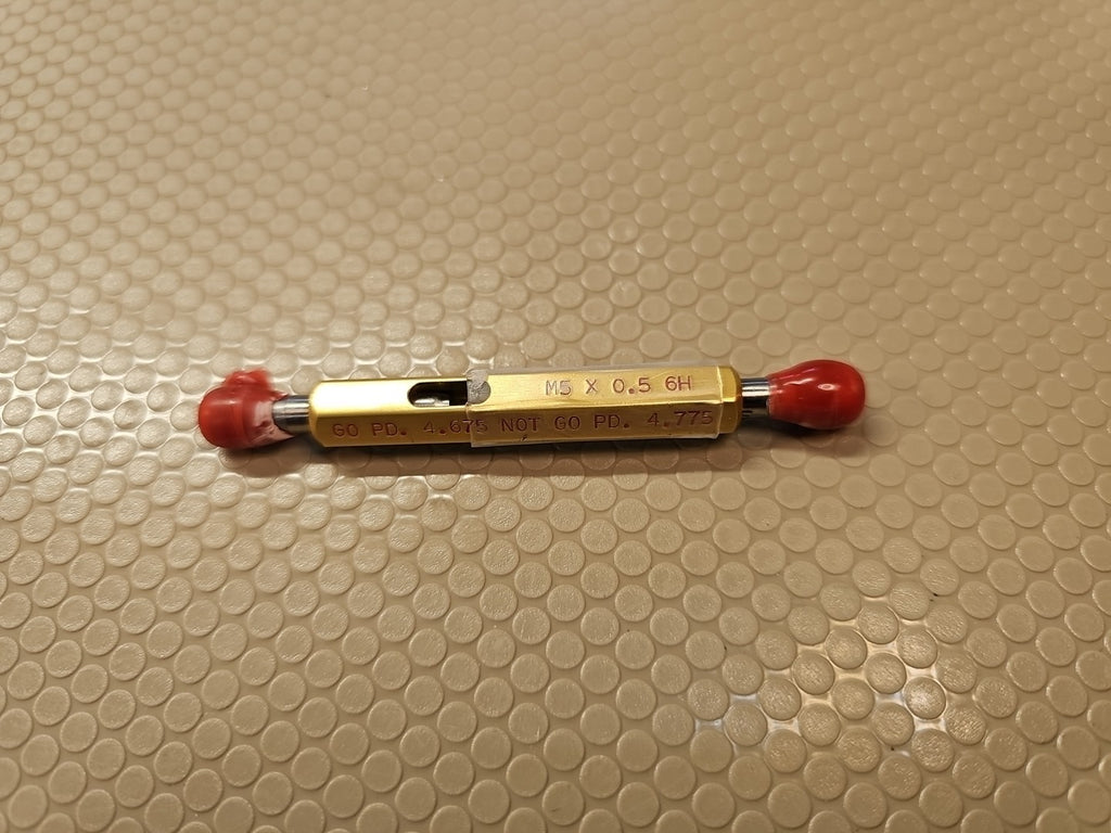 ALAMEDA  THREAD PLUG GAGE M5 X 0.5 GO PD. 4.675 NOGO PD. 4.775 
