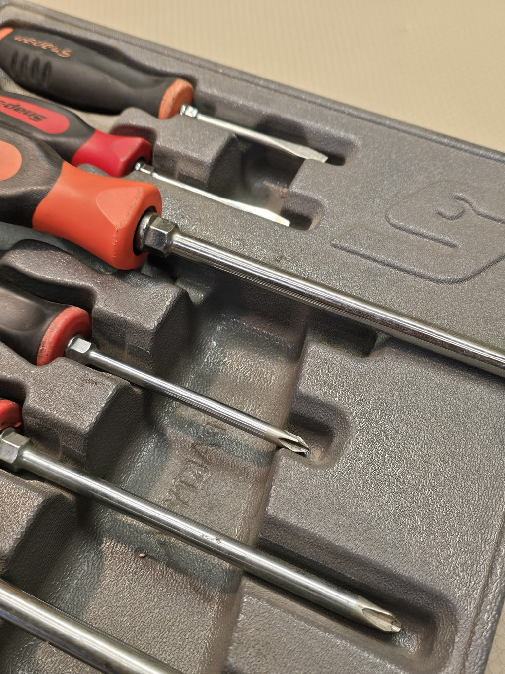 Snap-on Orange / Red Mixed 6-Pc Instinct Hard Grip Phillips Flathead Screwdriver