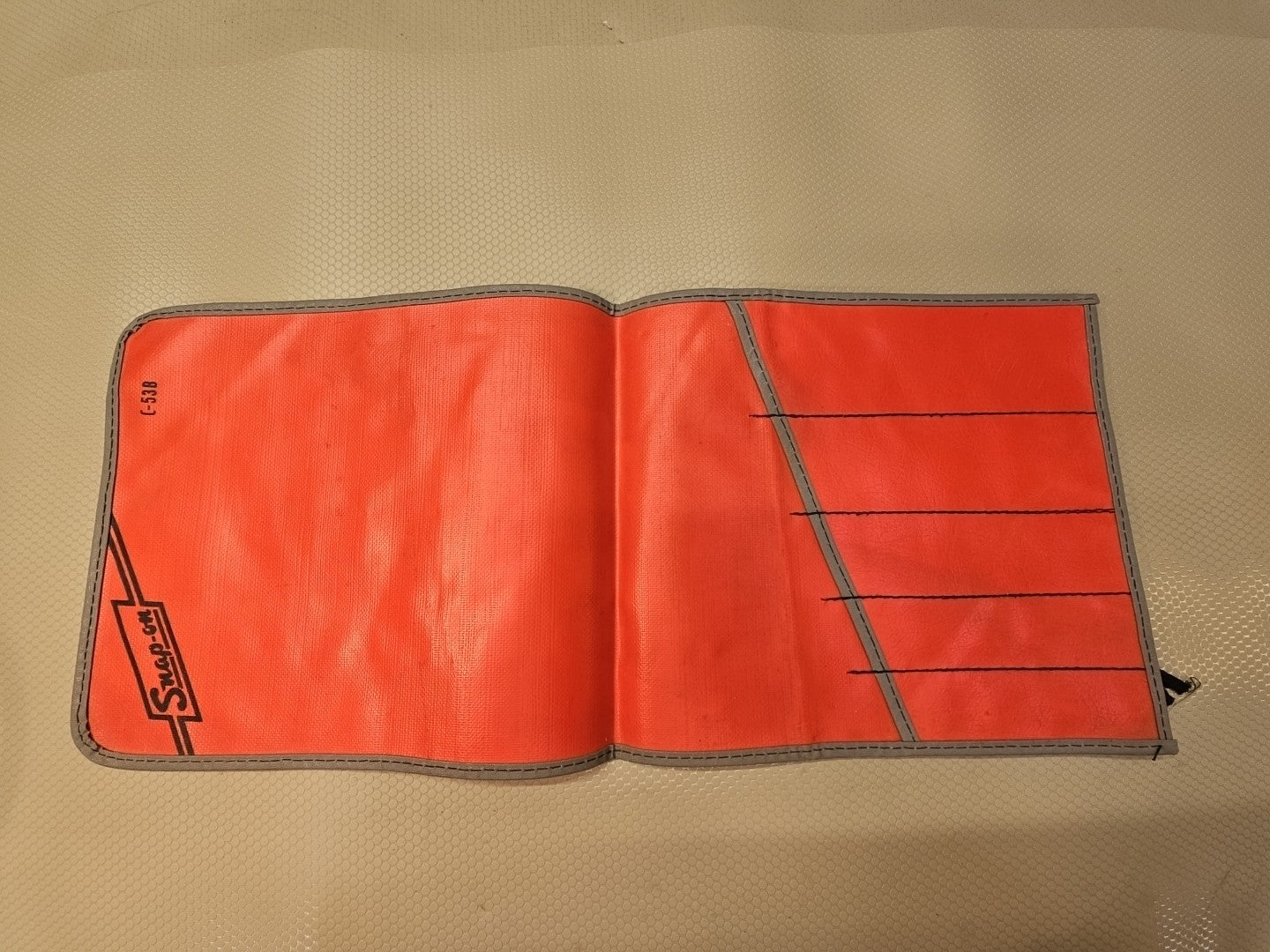 SNAP ON C-53B RED WRENCH  BAG POUCH ROLL 5 POCKETS *VINTAGE & MINT*