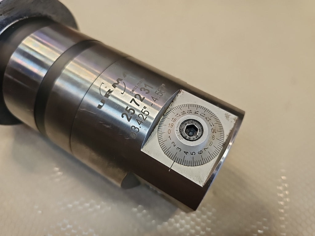 URMA Fine Boring Head Ø3.425–4.567" Swiss Made Precision Tool Holder CAT50 $5K