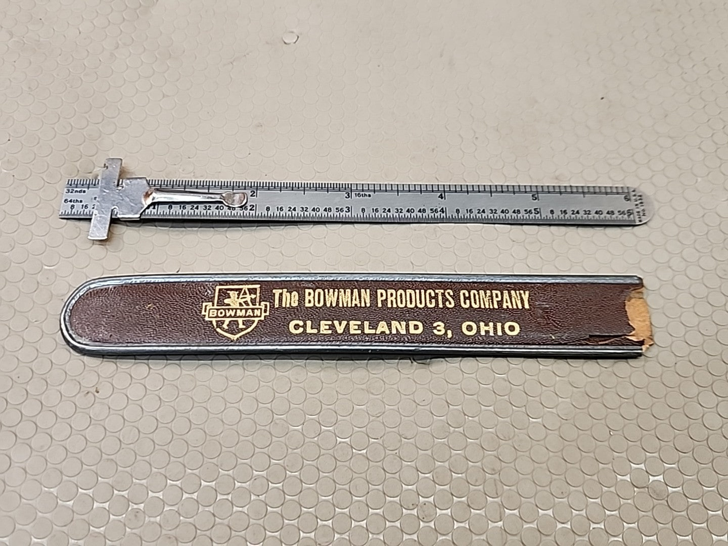 6 in. Pocket Ruler,Stainless Steel,Etched markings,Decimal Equivalent, With Clip