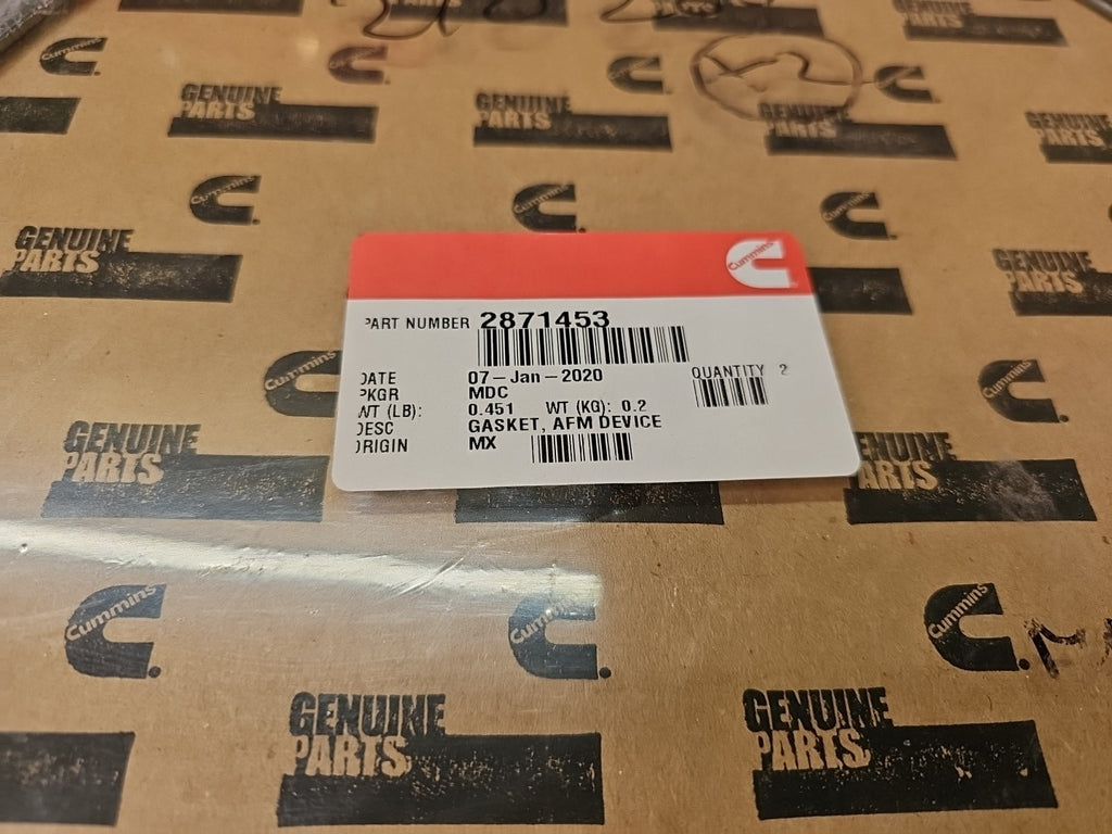 Genuine Cummins 2871453 Gasket AFM Device 2 Pack OEM