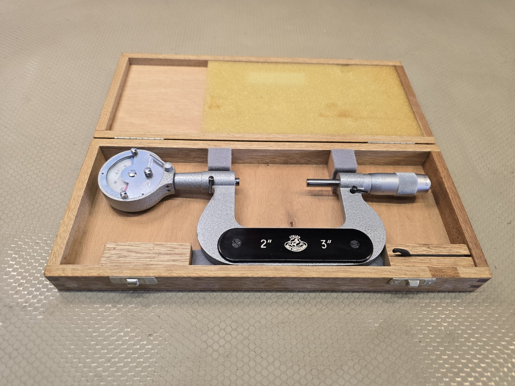 ETALON INDICATING 2-3 OUTSIDE MICROMETER .0001" JEWELED MACHINIST *MINTY!* 