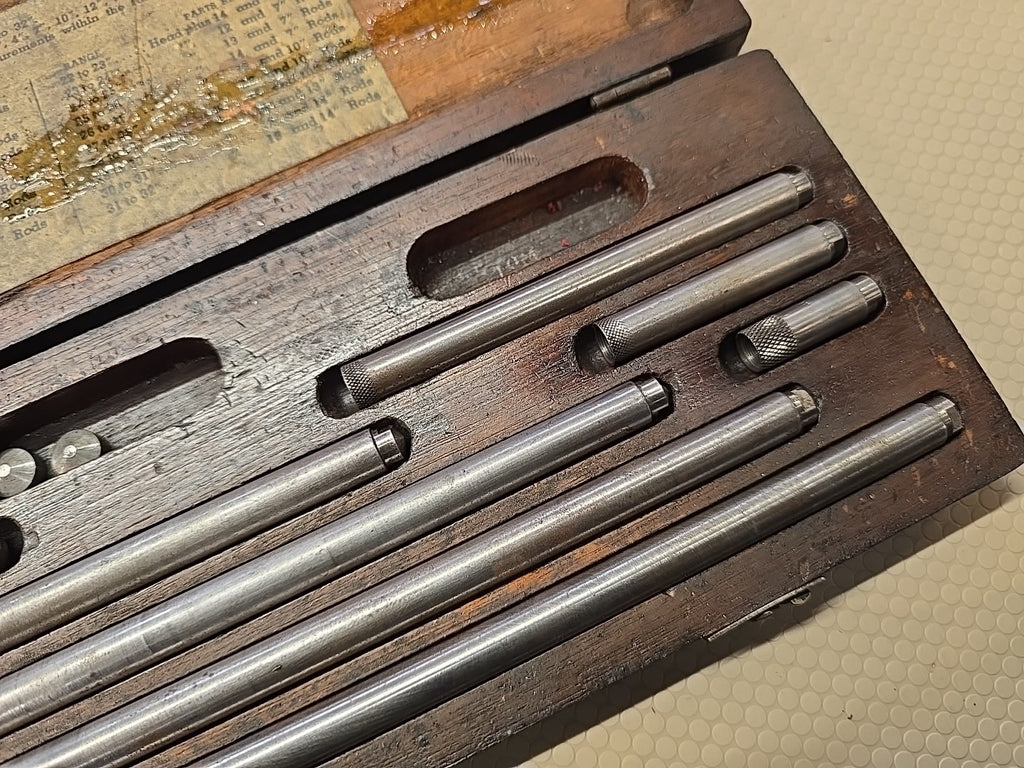 Lufkin/Starrett 681 681C 4-24" Inside Micrometer Set in Wooden Case