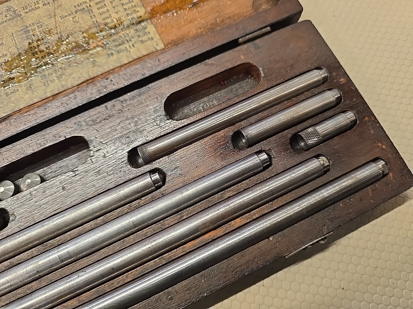 Lufkin/Starrett 681 681C 4-24" Inside Micrometer Set in Wooden Case