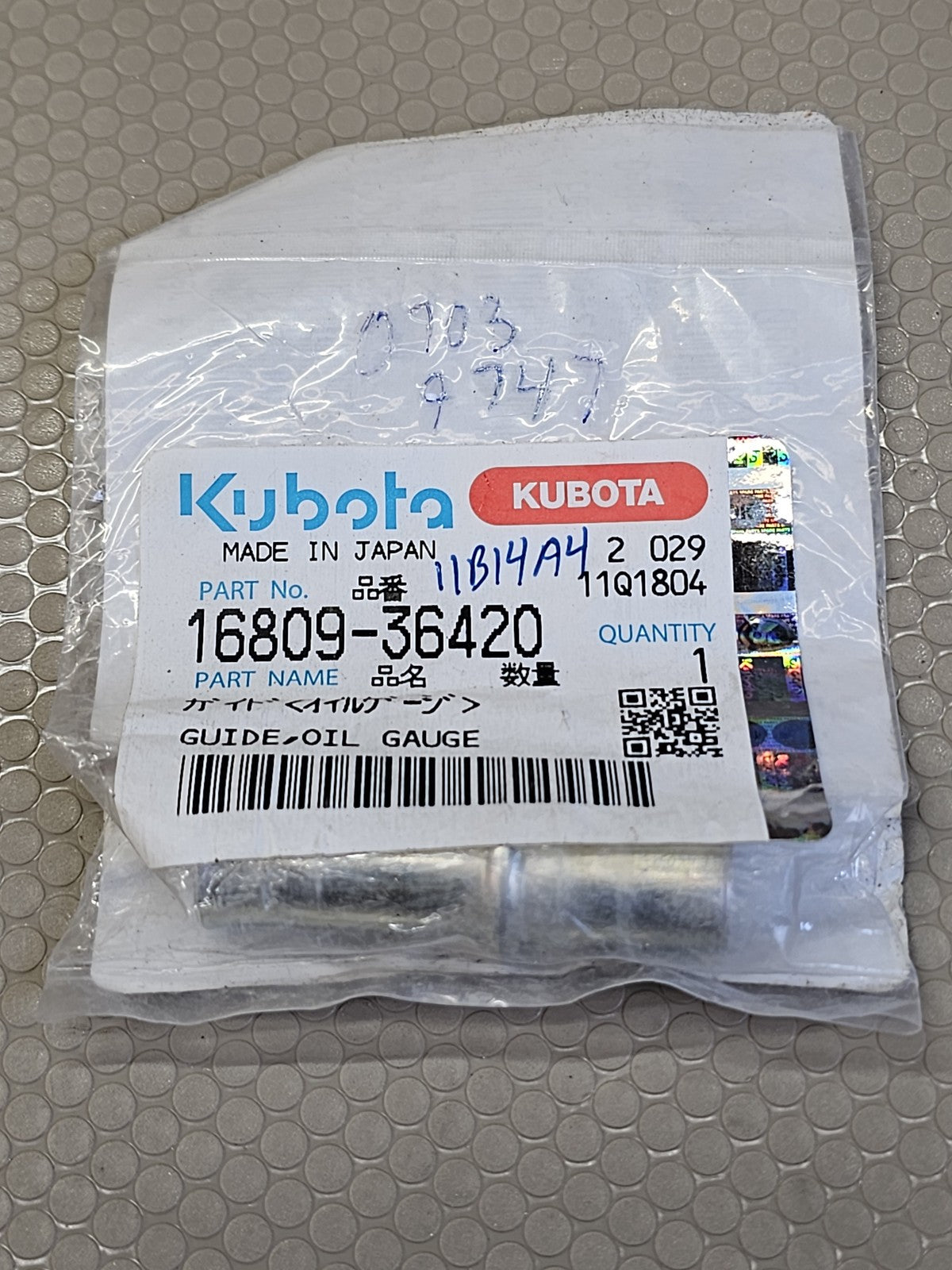 Kubota OEM 16809-36420 Guide-Oil Gauge OEM Part