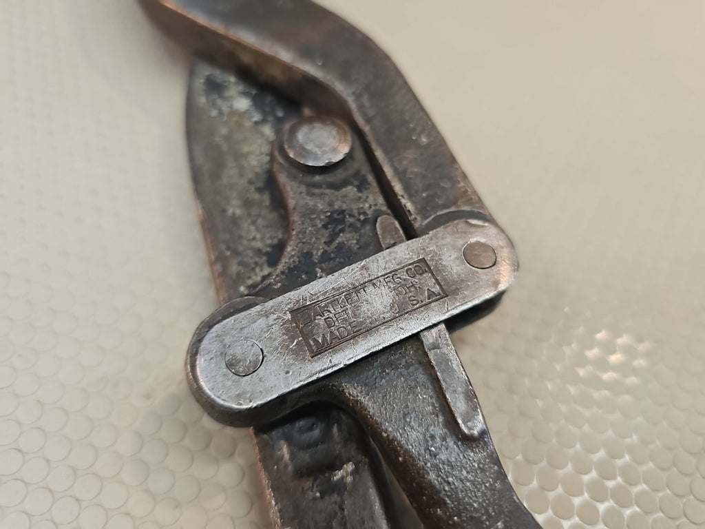 Bartlett Mfg Co Detroit Mich 14” Shears  1401 Compound Levered Metal Snips Vtg.