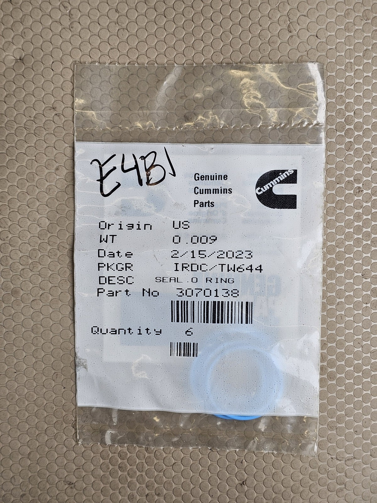 Genuine Cummins 3070138 O-Ring Seal for N14 M11 L10 Injector (Pack of 6)