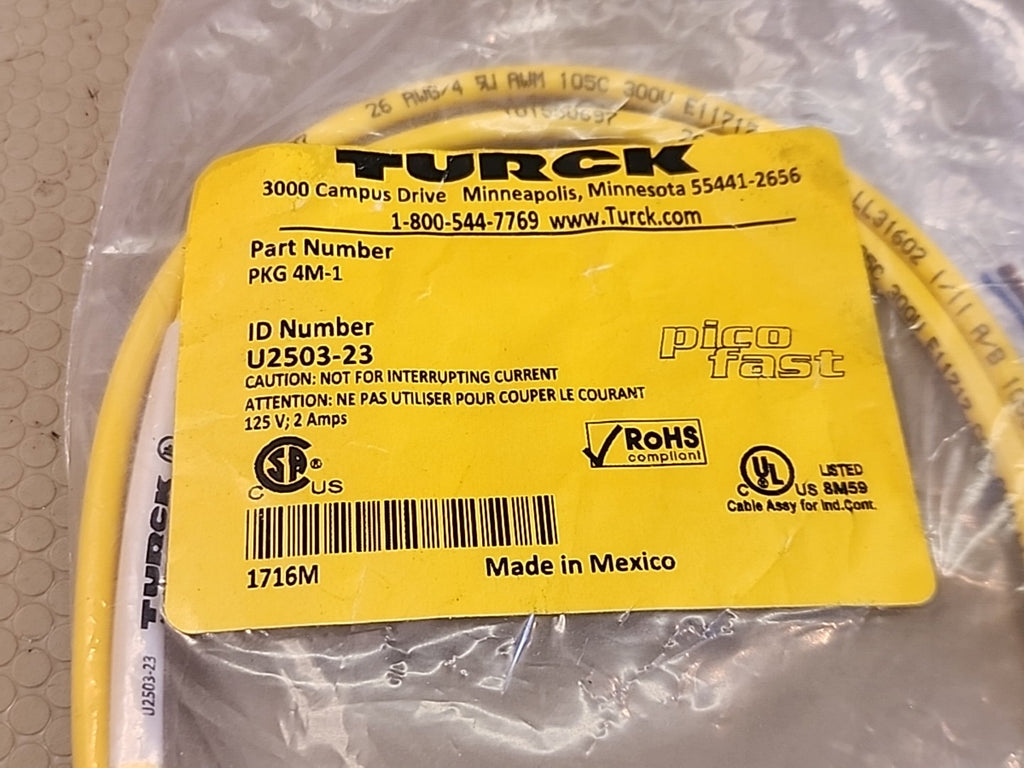 NEW TURCK PKG 4M-1 / PKG4M1 U2503-23
